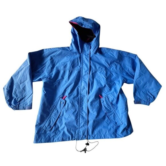 Vintage EDDIE BAUER Women's Sz L Blue Pink Gore-Tex Hooded Jacket - Picture 12 of 12